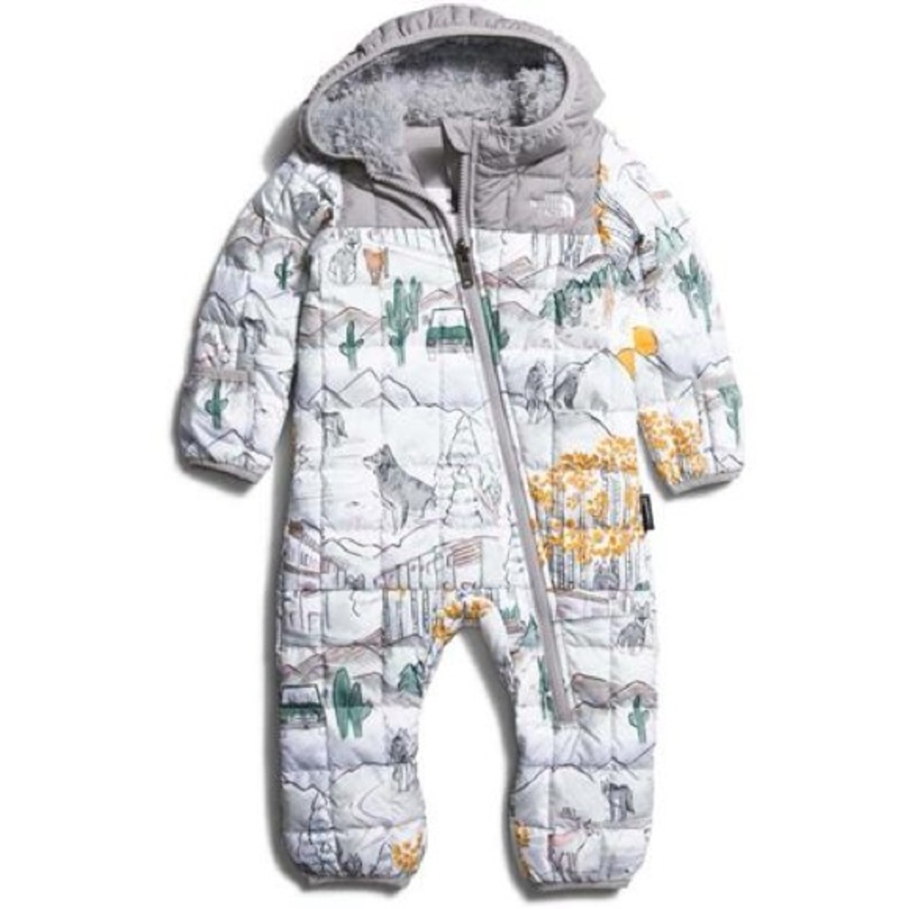 LIKE NEW The North Face Baby ThermoBall™ One-Piece TNF White Like A Wolf Print